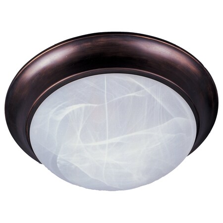 Maxim One Light Oil Rubbed Bronze Marble Glass Bowl Flush Mount 5850MROI